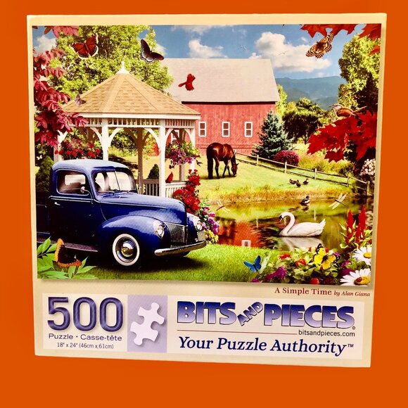 Bits & Pieces Puzzle Lot of 4 Puzzles 500 Pieces Scenery Horses Deer Ducks Birds - Picture 2 of 11